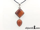 pendentif duo jaspe rouge objectif-zen