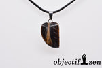 pendentif feuille oeil de tigre objectif-zen