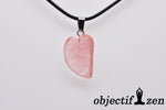 pendentif feuille quartz cerise objectif-zen