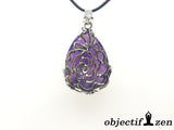 objectif zen pendentif floral améthyste