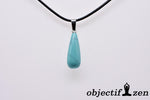 pendentif goutte longue howlite turquoise objectif-zen