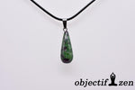 pendentif goutte longue rubis zoisite objectif-zen