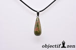 pendentif goutte longue unakite objectif-zen