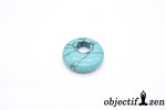 pendentif mini donut 1.8 cm howlite turquoise objectif zen