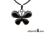 pendentif papillon agate noire objectif-zen