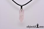 quartz rose pendentif pointe objectif-zen