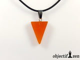 pendentif triangle cornaline objectif-zen