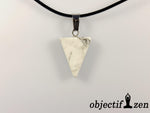 pendentif triangle howlite blanche objectif-zen